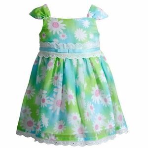Youngland Floral Print Eyelet Dress 24 Months